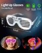 12 Pack Light Up Glasses 5 Color Glow Shutter Glasses LED Glow in the Dark Glasses 3 Modes Flashing Glow Glasses for Party