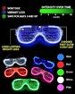 12 Pack Light Up Glasses 5 Color Glow Shutter Glasses LED Glow in the Dark Glasses 3 Modes Flashing Glow Glasses for Party