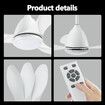 Ceiling Overhead Fan with Light Remote Control Cooling Air Ventilation LED Lamp Quiet Electric White Modern Indoor 3 ABS Blades 5 Speed Timer 122cm