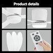 Ceiling Fan with Light Remote Control Overhead Electric Cooling Air Ventilation Quiet White Modern LED Lamp Indoor 3 ABS Blades 5 Speed Timer 132cm