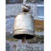 Handicrafts Shabby Chic Country Style Rustic Metal Hanging Giant Cow Bells, 76 cm Length, Antique Gold, 4 Count