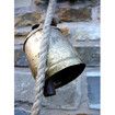 Handicrafts Shabby Chic Country Style Rustic Metal Hanging Giant Cow Bells, 76 cm Length, Antique Gold, 4 Count