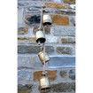 Handicrafts Shabby Chic Country Style Rustic Metal Hanging Giant Cow Bells, 76 cm Length, Antique Gold, 4 Count