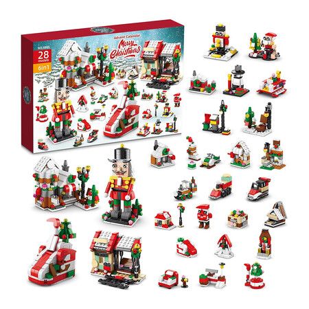 2023 Advent Calendar, Xmas Building Blocks Kit Christmas Gifts  Toys for Boys Girls Age 6+ Years Old 1075pcs