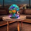 Mushroom Table Lamp,  Hight Stained Glass Plant Series Night Light for Bedroom Living Room Home Office