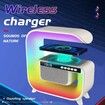 Wireless Charging Speaker, Alarm Clock Intelligent led lamp for Bedroom, Room Decor, Gift, Party