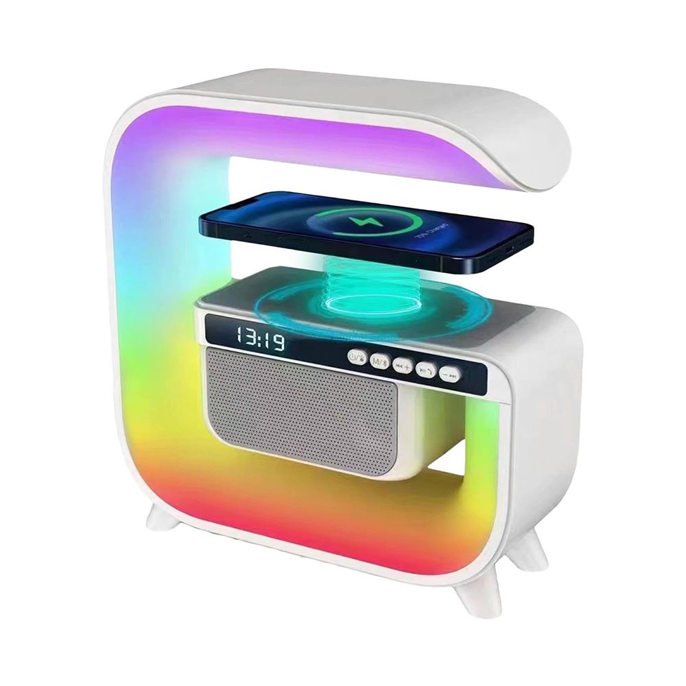 Wireless Charging Speaker, Alarm Clock Intelligent led lamp for Bedroom, Room Decor, Gift, Party