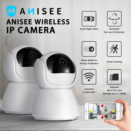 Wireless Security Camerax2 1080P 2MP WiFi IP CCTV Home Surveillance System Spycam Night Vision APP Motion Detection PTZ Cam Waterproof