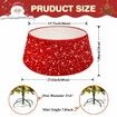 40*60*20cm Red Sequins Christmas Tree Collar Sparkly Round Ring Embroidered Christmas Tree Base Basket for Christmas New Year Home Shiny Ornaments