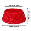 40*60*20cm Red Sequins Christmas Tree Collar Sparkly Round Ring Embroidered Christmas Tree Base Basket for Christmas New Year Home Shiny Ornaments