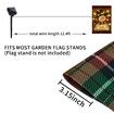 Solar Power Lighted Garden Flag LED Christmas Snowman Garden Flag for Outside Garden Flags Outdoor Flag 45x30cm