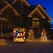 Solar Power Lighted Garden Flag LED Christmas Snowman Garden Flag for Outside Garden Flags Outdoor Flag 45x30cm