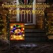 Solar Power Lighted Garden Flag LED Christmas Snowman Garden Flag for Outside Garden Flags Outdoor Flag 45x30cm