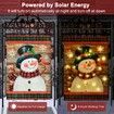 Solar Power Lighted Garden Flag LED Christmas Snowman Garden Flag for Outside Garden Flags Outdoor Flag 45x30cm