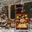 Solar Power Lighted Garden Flag LED Christmas Snowman Garden Flag for Outside Garden Flags Outdoor Flag 45x30cm