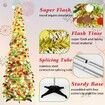 1.5m Christmas Tree Artificial Pop Up Collapsible Tinsel Christmas Tree Christmas Home Party Indoor Outdoor (Gold)