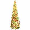 1.5m Christmas Tree Artificial Pop Up Collapsible Tinsel Christmas Tree Christmas Home Party Indoor Outdoor (Gold)