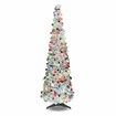 1.5m Christmas Tree Artificial Pop Up Collapsible Tinsel Christmas Tree Christmas Home Party Indoor Outdoor (Silver)