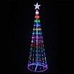 120CM DIY Outdoor Christmas Trees Cone 106 LED Christmas Tree with Star Topper Lights Holiday Yard Decor