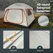 6 Person Camping Tent Family Cabin Instant Auto Beach Sun Shade Shelter Dome Weatherproof Outdoor Hiking Fishing Changing Room 305x274x200cm