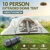 10 Person Tent Beach Camping Auto Instant Family Sun Shade Fishing Shelter Dome Cabin Outdoor Party Travel Sleep Waterproof 550x275x200cm