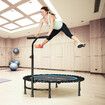 Genki Trampoline Rebounder Bounce Jumping Rebounding Bungee Exercise Home Gym Fitness Equipment Indoor Round Outdoor Adjustable Handlebar 48 Inch