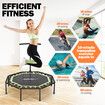 Genki Trampoline Bounce Rebounder Jumping Rebounding Bungee Gym Equipment Home Fitness Exercise Round Indoor Outdoor Workout Adjustable Handlebar 51 Inch