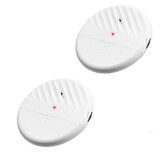 Glass Break Sensor Alarm 125dB Ultra, Slim Wireless Glass Break Detector Window Alarm Vibration Sensor for Home Window and Door Security, 2 Pack