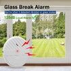 Glass Break Sensor Alarm 125dB Ultra, Slim Wireless Glass Break Detector Window Alarm Vibration Sensor for Home Window and Door Security, 2 Pack