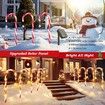 8 Pack Christmas Decorations Outside, Set of 46CM Solar Candy Cane Christmas Decorations Outdoor Yard  Lights