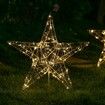 Stockholm Christmas Lights Path Lights Starry Wire Star Light Warm White 7 Flashing Effects and Steady Glow Memory Controller 5m Lead Wire 300 LEDs