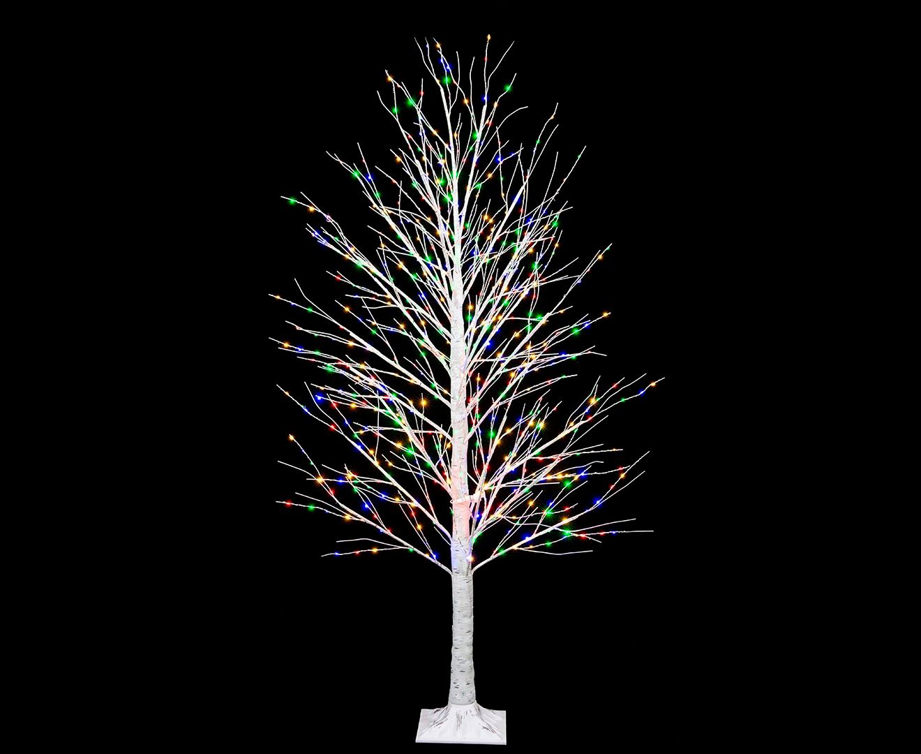 Stockholm Christmas Lights Xmas Tree LED Dazzling Birch Tree 1.8m Multi Colour