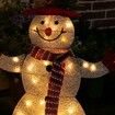 Stockholm Christmas Lights LED Glitter Snowman Family 90 LEDs Warm White 3pc Easy Assembly All 3 Pieces Connect Together and Run From One Transformer