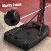 Genki 1.1 to 2.1m Portable Basketball System Stand Ring Hoop Height Adjustable Equipment Indoor for Kids Adults