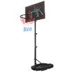 Genki 1.1 to 2.1m Portable Basketball System Stand Ring Hoop Height Adjustable Equipment Indoor for Kids Adults