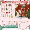 Advent Calendar Charm Jewelry DIY Bracelet Making kit 24 Days Christmas Countdown Calendar Best Gifts for Kids Girls