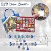 Christmas Jewelry Advent Calender Countdown Calendar DIY  Jewelry Kit for Women Girls, Include 22 Charm Beads, 2 Bracelets Chains (Blue)