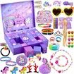Christmas Countdown Advent Calendar, 24 Days Xmas Count Down Gifts Set for kids Toddlers, Including Hair Accessories, Jewelry, Hair Clips