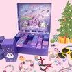 Christmas Countdown Advent Calendar, 24 Days Xmas Count Down Gifts Set for kids Toddlers, Including Hair Accessories, Jewelry, Hair Clips