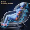 Homasa Massage Chair Massaging Spa Machine Full Body Massager Foot Shiatsu Neck Back Relax Leg Head Home Recliner Auto Shut Off