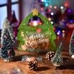 10pcs Christmas Tree Shaped Christmas Gift Bags, Perfect For Birthdays, Parties And Candy Biscuit Chocolate Packaging, Christmas Decoration