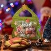 10pcs Christmas Tree Shaped Christmas Gift Bags, Perfect For Birthdays, Parties And Candy Biscuit Chocolate Packaging, Christmas Decoration