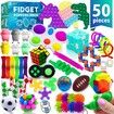 50 Pcs Fidget Pack, Party Favors Gifts for Kids, Adults and Autistics, Stress Relief Autism Sensory Toy
