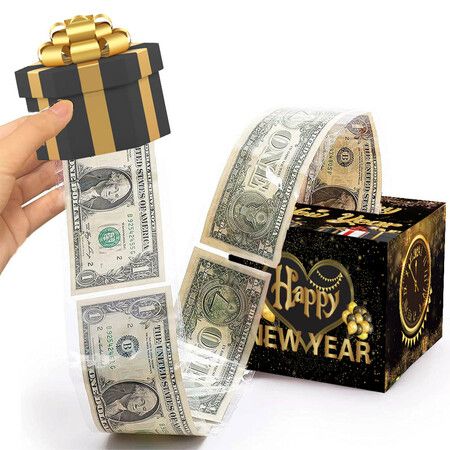 Surprise Gift Box Explosion for Money, Unique Folding Bouncing Red Envelope  Gift Box with Confetti, Cash Explosion Luxury Gift Box for Birthday  Anniversary Valentine Proposal (12 Bounces) (Best Wishes)