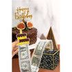 Happy Birthday Money Box for Cash Gift Pull, Black and Gold Birthday Surprise Money Gift Box for Friends and Family