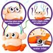 Water Sprinkler for Kids Crab Spray Sprinkler with Wiggle Tubes and Spinning Eyes, Kids Sprinkler Water Toys for Outdoor Yard