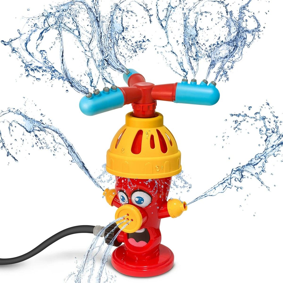 Hydrant Sprinkler for Kids with Roating Spray Nozzles Water  Sprinkler for Toddlers Ages 3+ Kids Sprinkler for Yard Summer