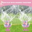 Outdoor Water Spray Sprinkler for Kids and Toddlers 3+ Years Old Boy Girl, Summer Outside Toys Backyard Games(Unicorn-Pink)