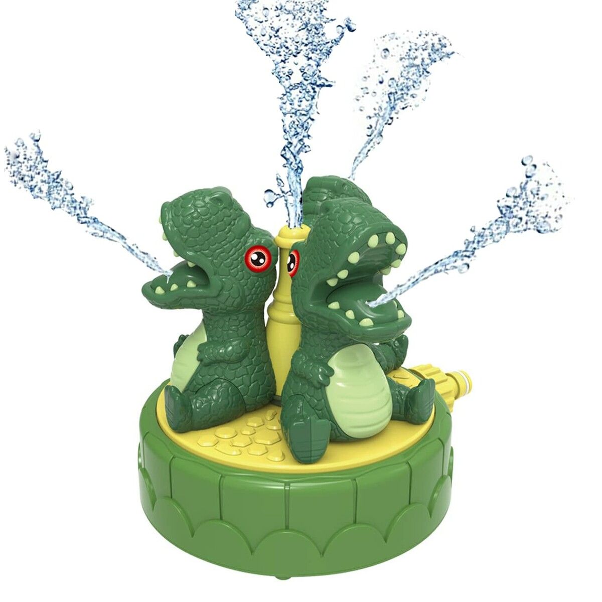 Outdoor Water Spray Sprinkler for Kids and Toddlers 3+ Years Old Boy Girl, Summer Outside Toys Backyard Games(Dinosaur-Dark Green)