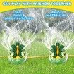 Outdoor Water Spray Sprinkler for Kids and Toddlers 3+ Years Old Boy Girl, Summer Outside Toys Backyard Games(Dinosaur-Dark Green)